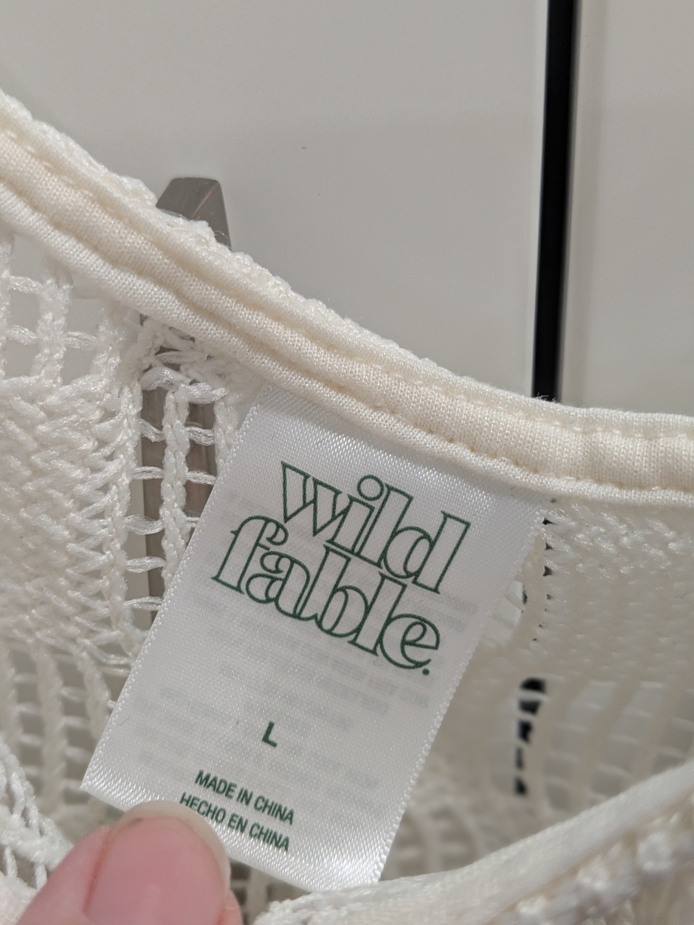 wild fable White Crochet Crop Tank - Picture 3 of 5